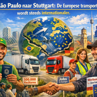 Europa werft zijn nieuwe vrachtwagenchauffeurs in Brazilië.
